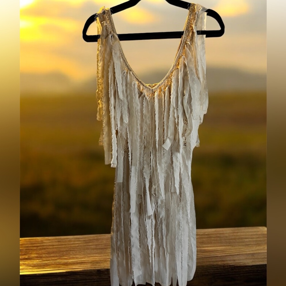 Bohemian Fringe Dress (Size S) - One of a Kind